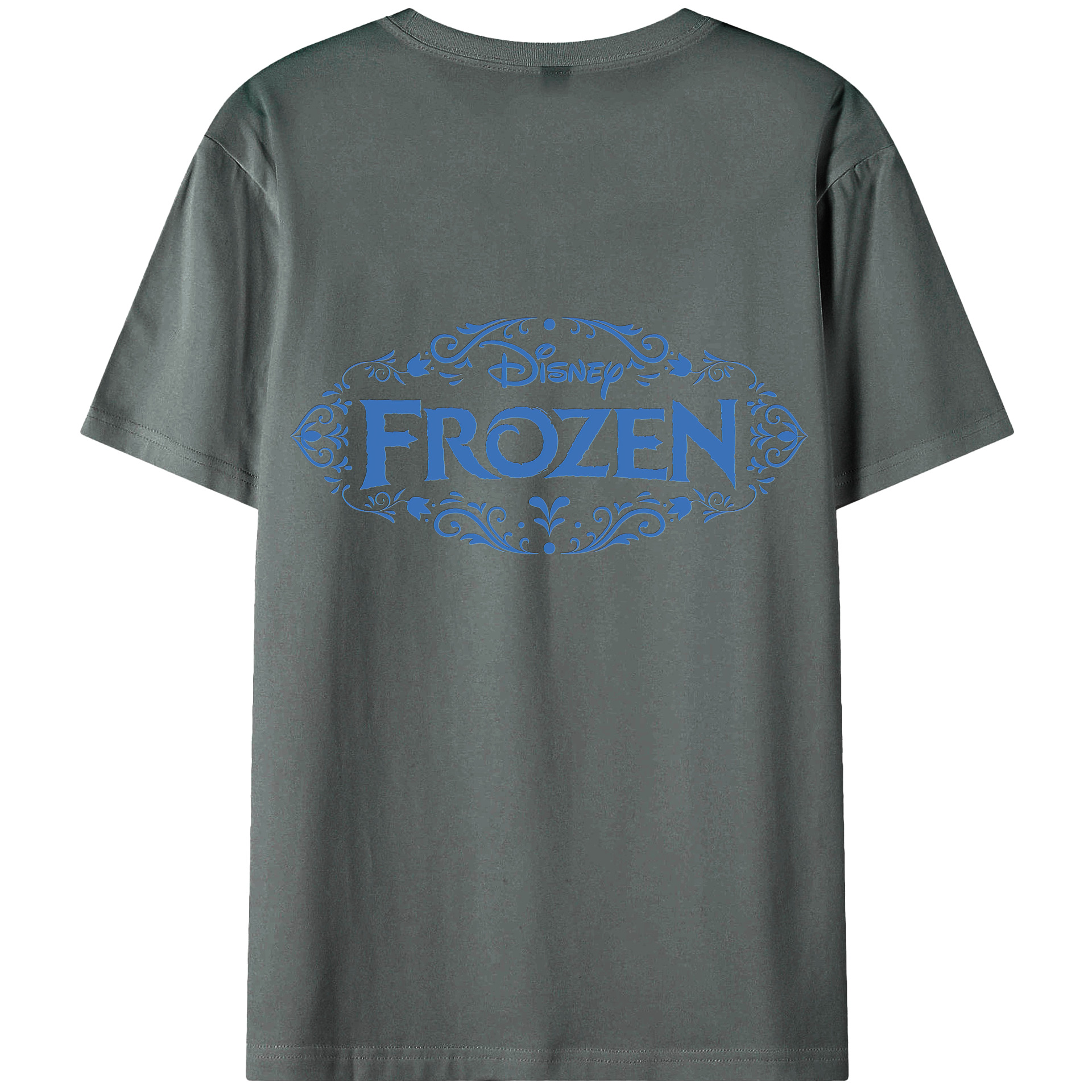（画像用） アナと雪の女王 アンナ エルサ Frozen Anna Elsa 綿100％ メンズ半袖Tシャツ（バックプリント） 通気性